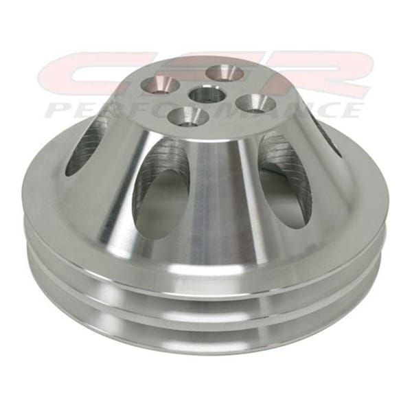 Cfr Performance CFR HZ-9479-C Chevy Small Block Aluminum Chrome Water Pump Pulley - 2 Groove HZ-9479-M - main